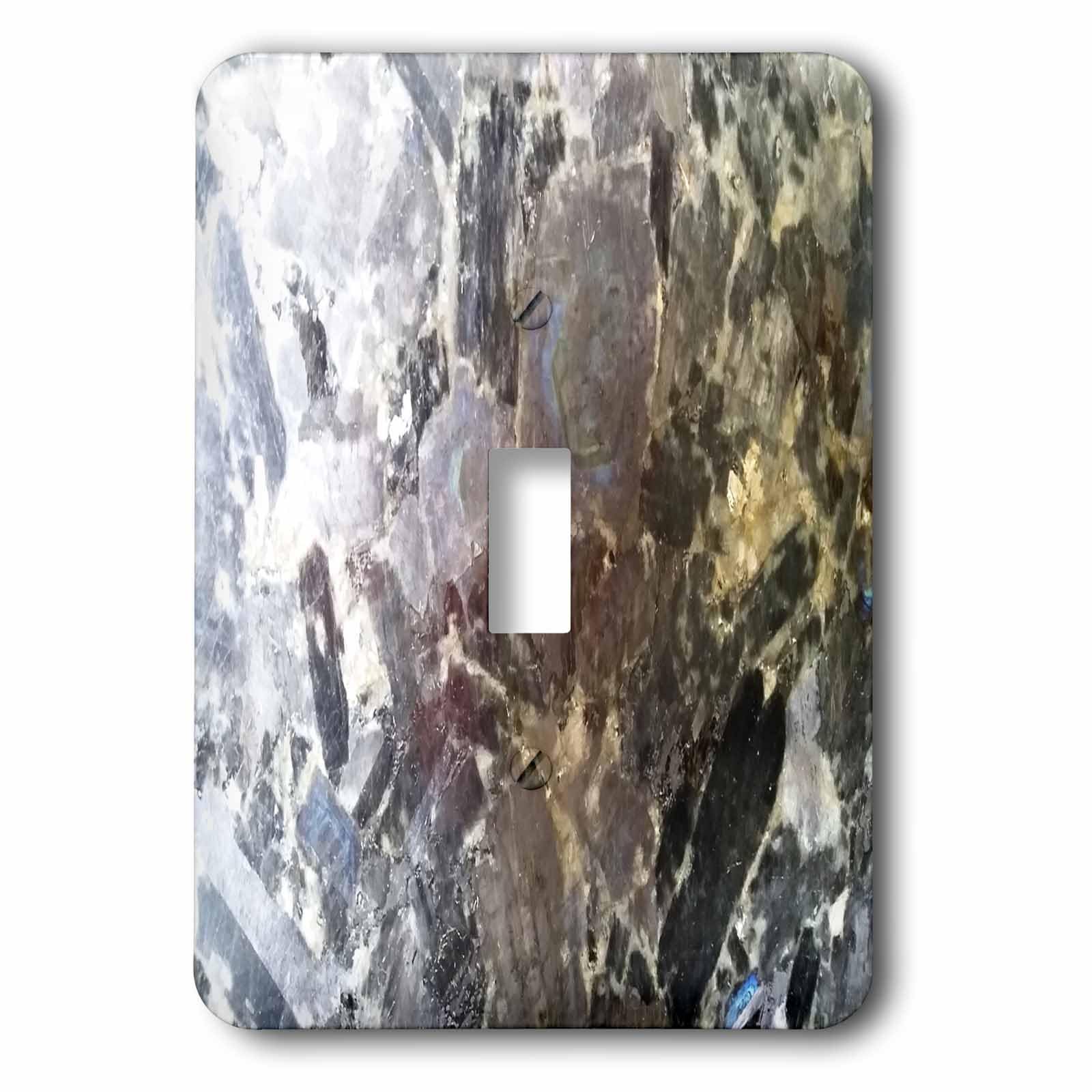 Interrupteur à bascule en granite doré et violet 3dRose lsp_252647_1 multicolore