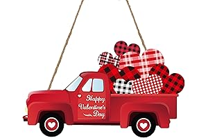 Rustic Red Truck Valentine's Day Door Sign for Wreaths