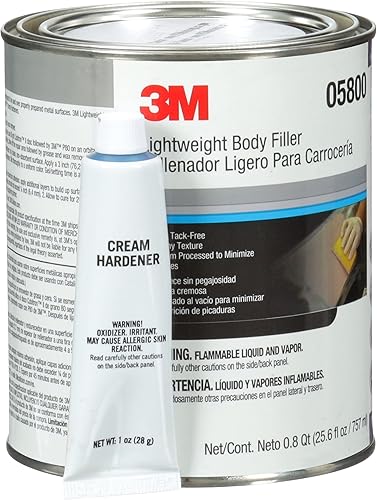 Miniatura 2 de 3M Relleno Ligero para Carrocería, 05800, 1 qt, Blanco, Repara Abolladuras, Golpes para Automotriz