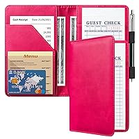 Vista 26 de ACdream - Libretas de servicio para camarera, libreta de anotación de comensales, lindo organizador de piel y cartera, para presentar la cuenta