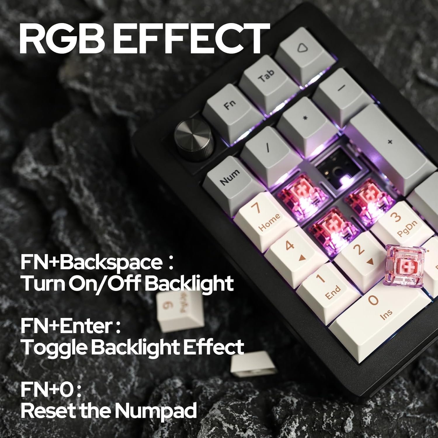 EPOMAKER EK21 VIA Gasket Number Pad+Puff Aviator Coiled USB Cable