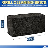 Vista 2 de 1InTheHome - Bloque de limpieza de piedra para parrilla, ladrillo de limpieza de parrilla, reutilizable, color negro
