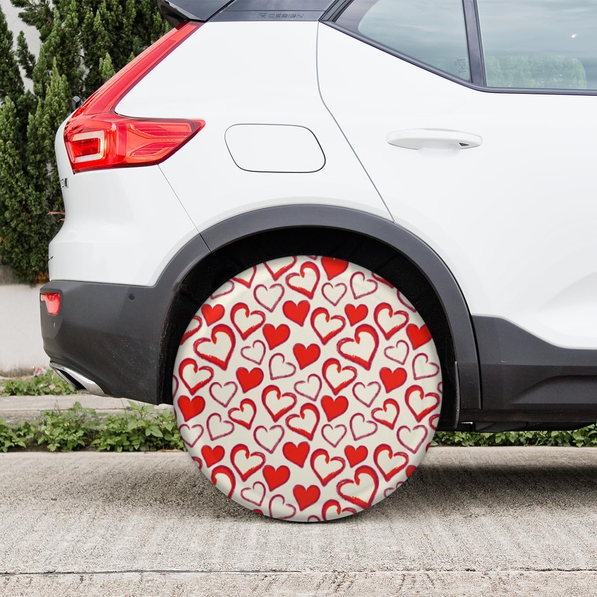Love Painting Tire Covers Portable Spare Tire Cover Soft Durable Waterproof Dustproof Set of 4 Bags 15 Inches for Car Truck SUV Trailer Camper