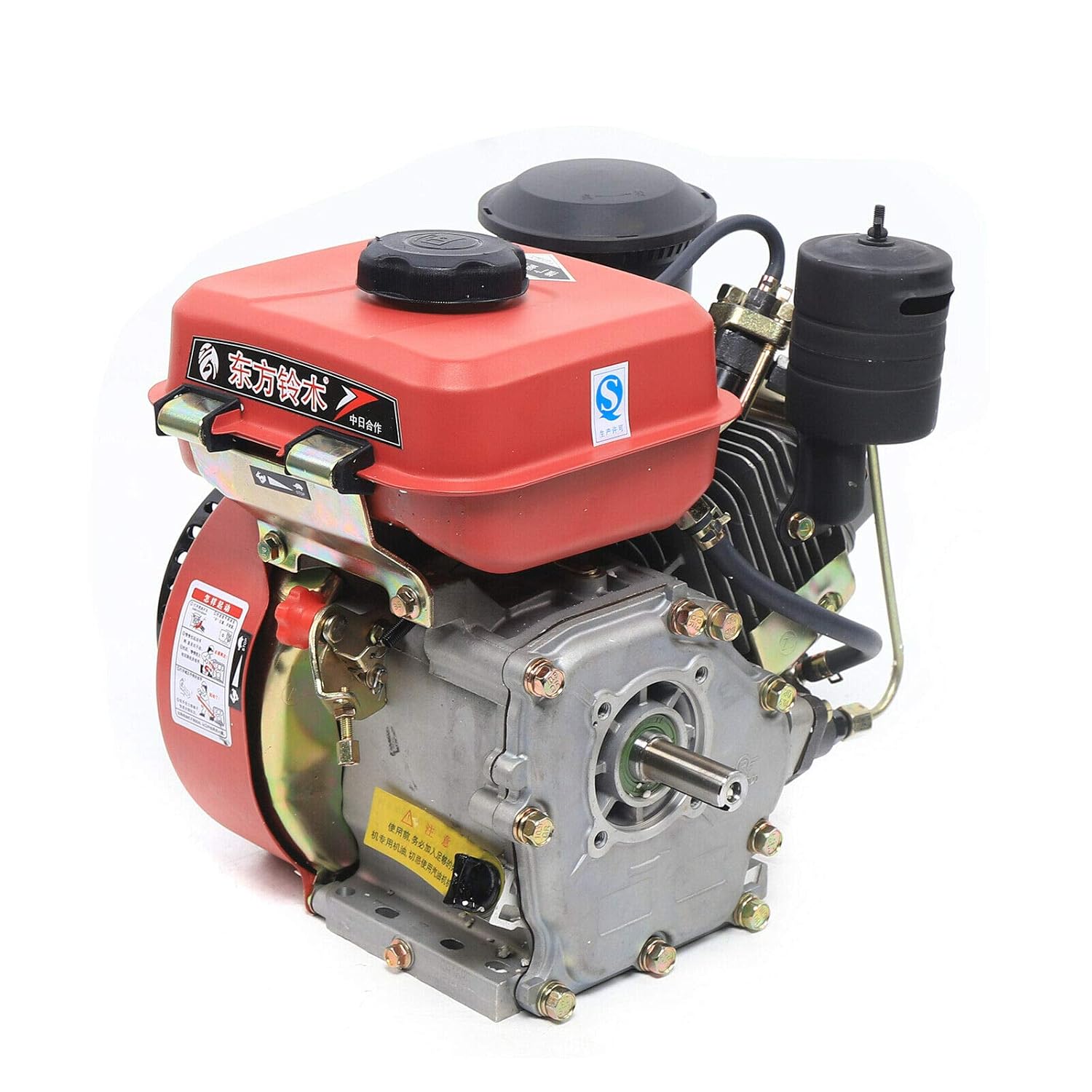 3HP Diesel Engine 196cc 4 Stroke Single Cylinder Forced Air Cooling Diesel Engine for Agricultural Machinery Hand Start 53mm