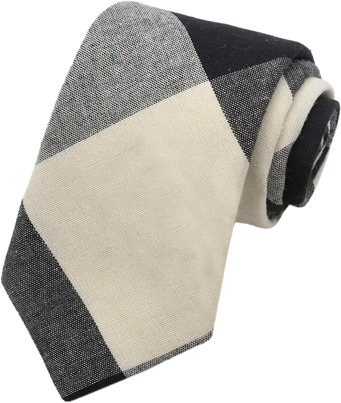 Striped Ties for Men, Men's Neckties with Plaid Pattern Self-tied Mens Neck Tie for Wedding Party Office School