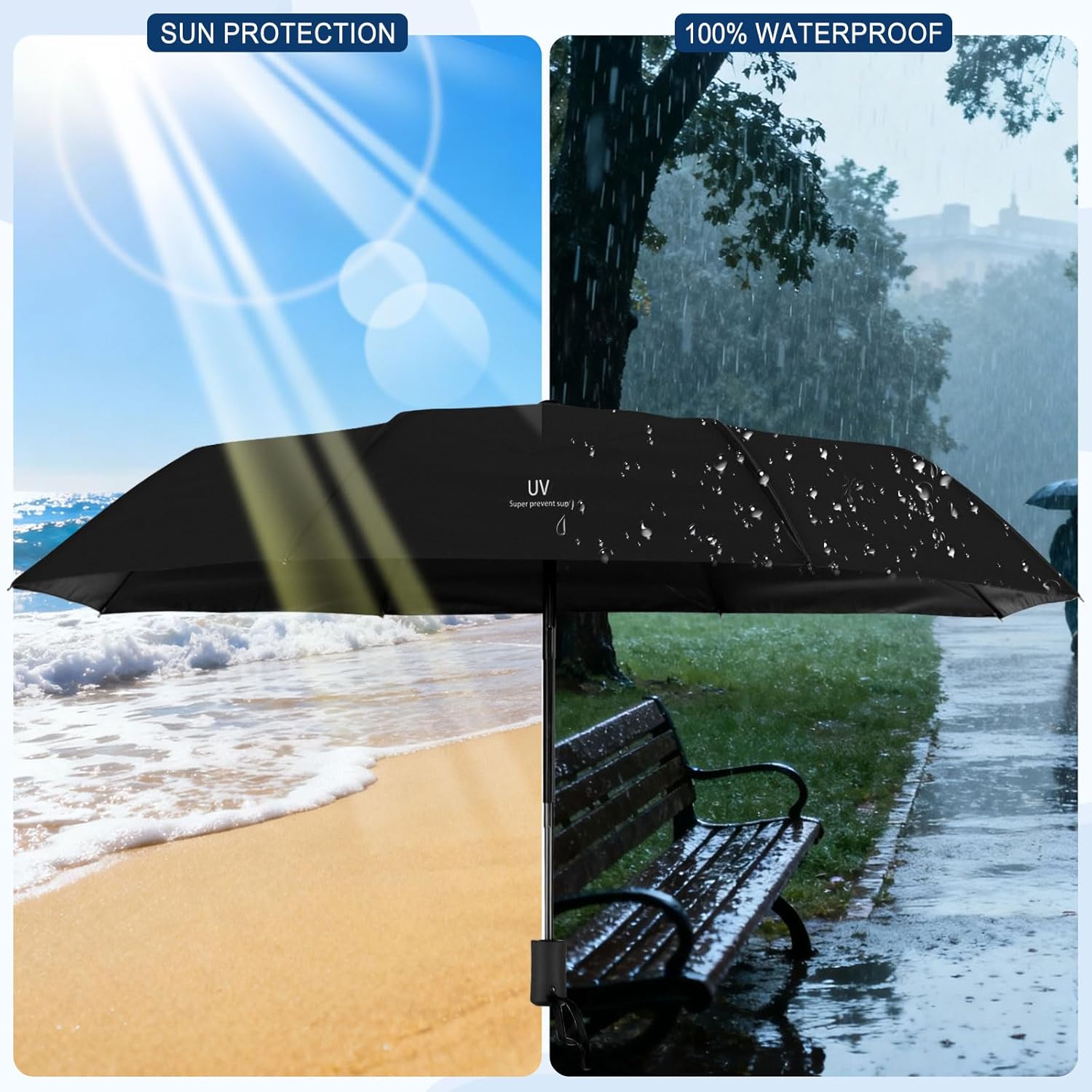 Bulk Umbrellas, Travel Folding Umbrellas Exquisite Appearance, Durable Construction, One-Button Open/Close, Foldable Storage, Suitable For Both Sunny And Rainy Days - Image 5