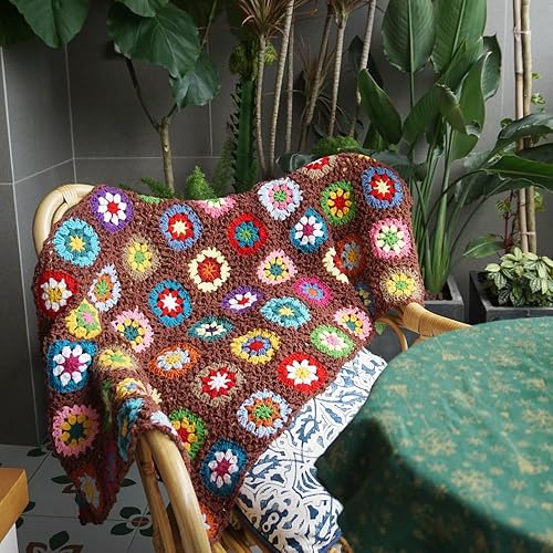 Miniatura 3 de CZQLWW Manta de ganchillo hecha a mano, estilo suéter, estilo suéter, regalo durante todo el año, para interiores y exteriores, manta decorativa de