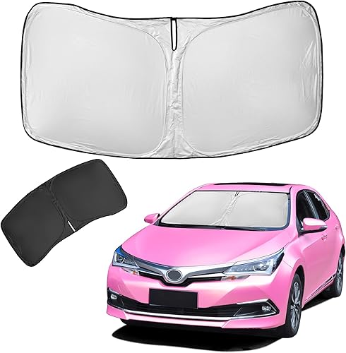 Parasol para Toyota Corolla, parasol para parabrisas, 4 capas, pantalla frontal para Corolla 2014-2019, ajuste personalizado, parasol retráctil