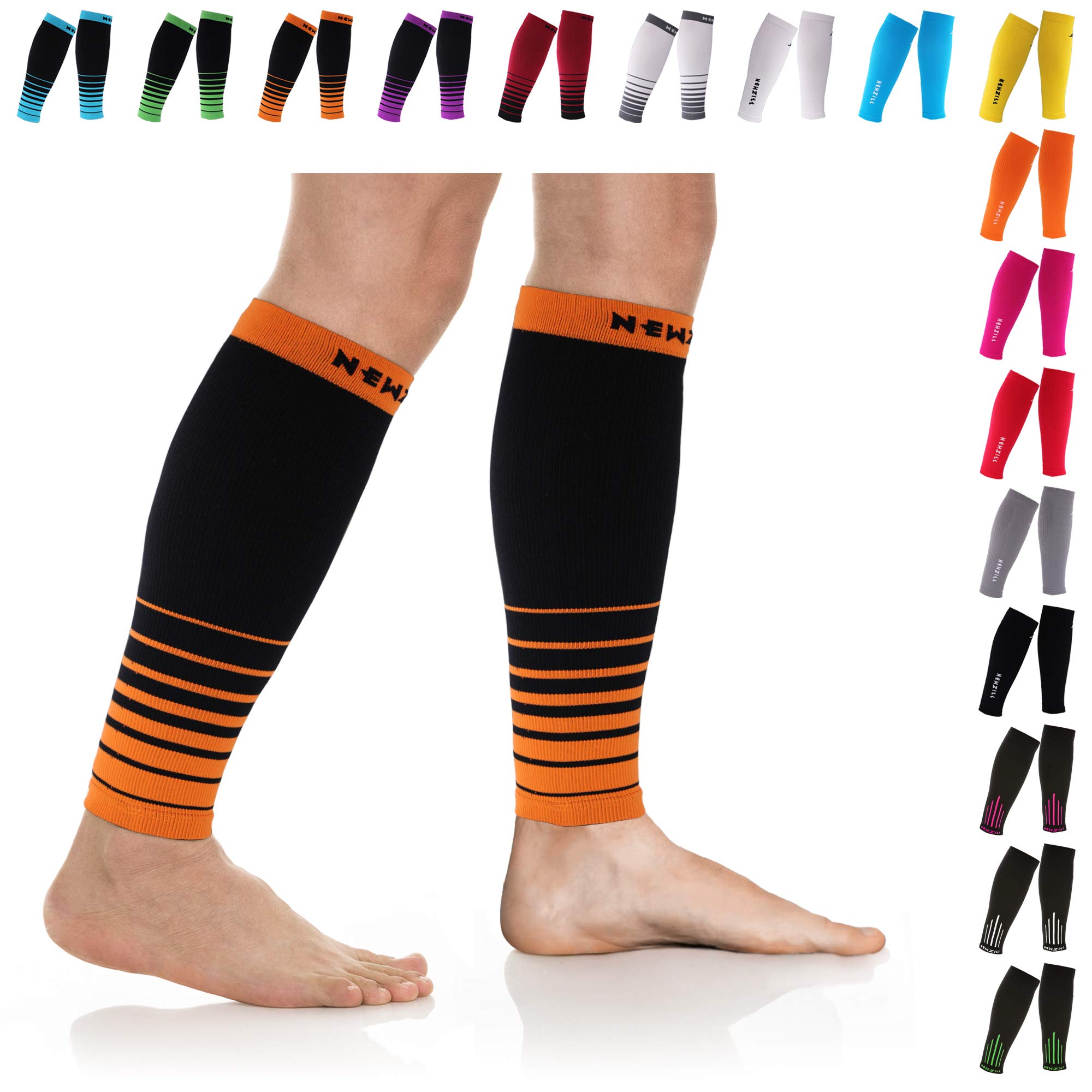 NEWZILL Compression Calf Sleeves (20-30mmHg) for Men & Women Perfect Option to Compression Socks for Running Travel NursingOEKO-TEX STANDARD 100