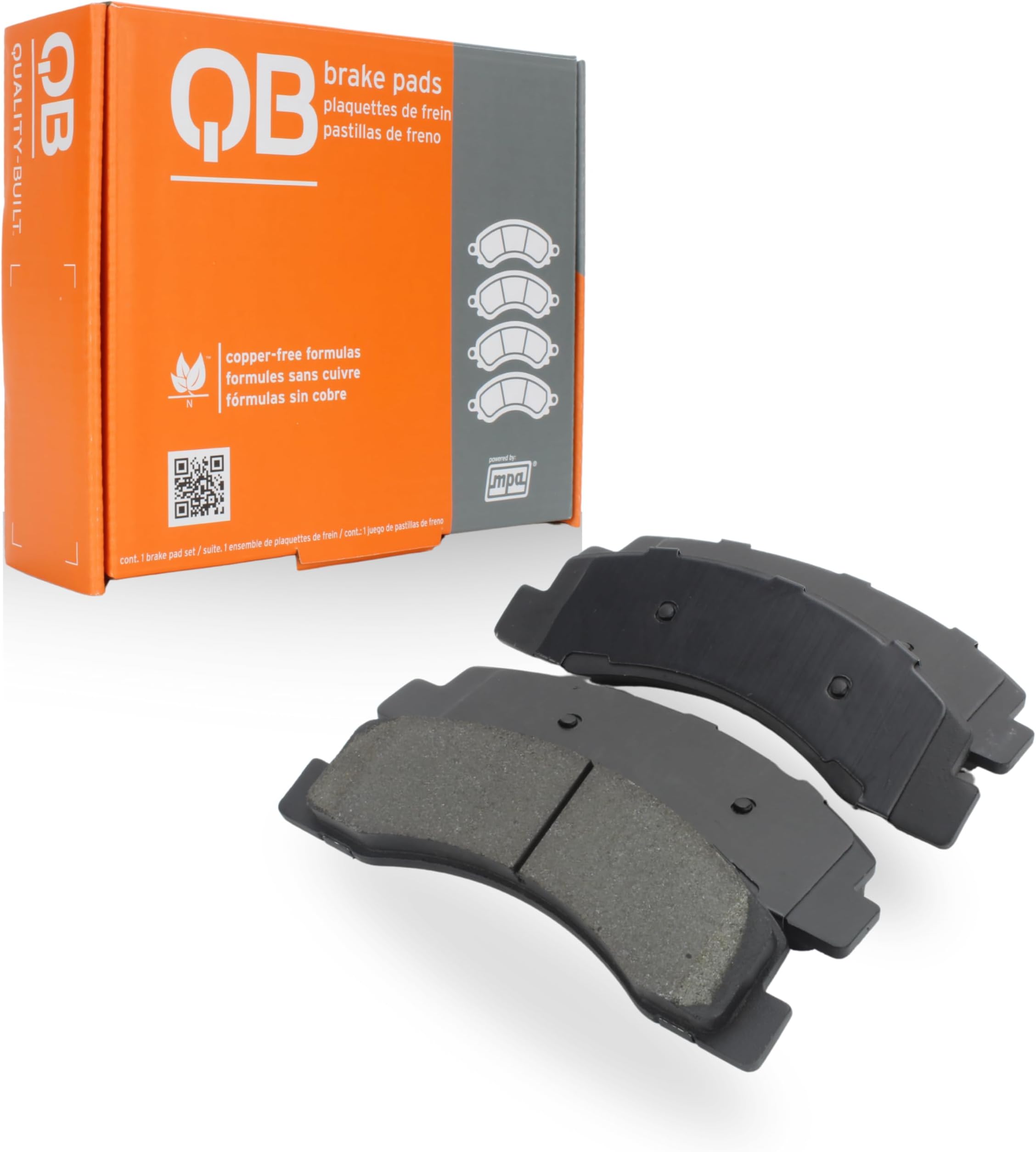 QB by QUALITY-BUILT Semi-Metallic Front Brake Pads 1000-1454M Compatible with 2011-2019 Ford (Fiesta, Figo); 2013-2015 Suzuki Swift