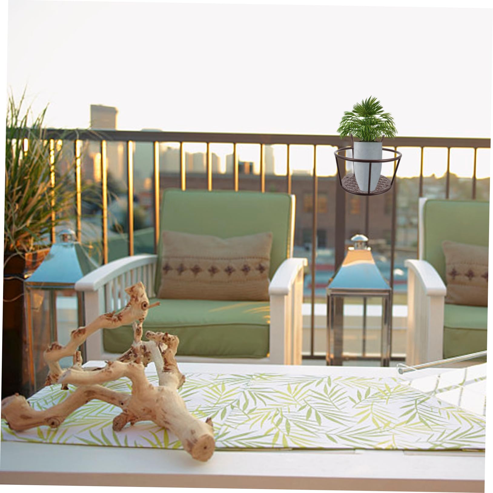 木製 ハンギング スタンド ML2個 ポット プランター バスケット アイアン