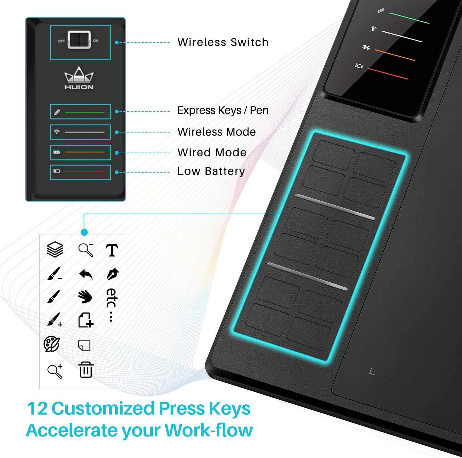 80% Off Discount HUION Inspiroy WH1409 V2 Wireless Digital Graphic Drawing Tablet Tilt Function Battery-Free Stylus with 12 Press Keys and 20 Pen Nibs One-Day Sale: Up to 80% Off HUION Inspiroy WH1409 V2 Wireless Digital Graphic Drawing Tablet Tilt Function Battery-Free Stylus with 12 Press Keys and 20 Pen Nibs