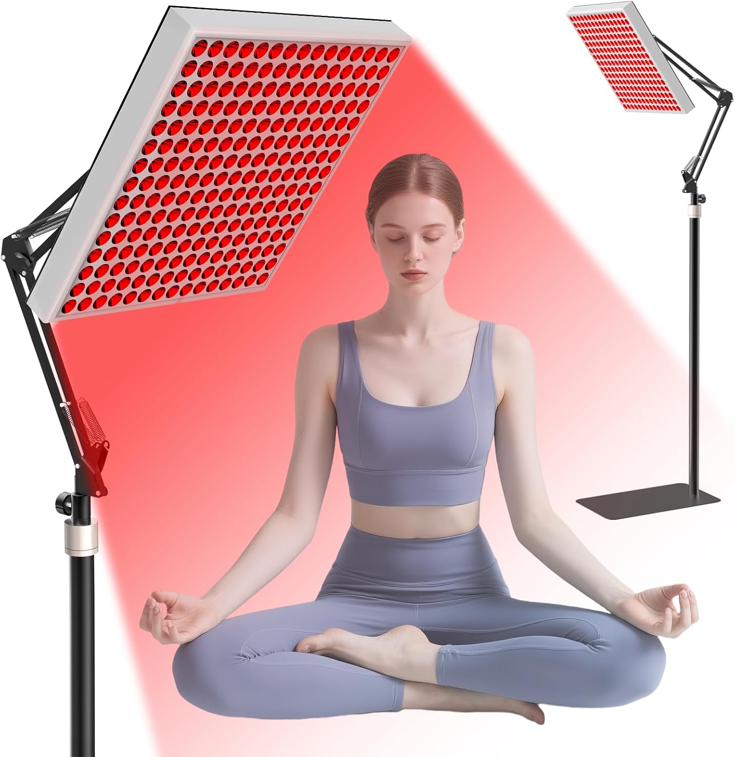 Red Light Therapy for Body Face, Infrared Light Therapy with Stand, Red Lights Therapy Lamp Panel, LED 660nm 850nm Near Infrared Red Light with Adjustable Stand,Best Gift for Christmas
