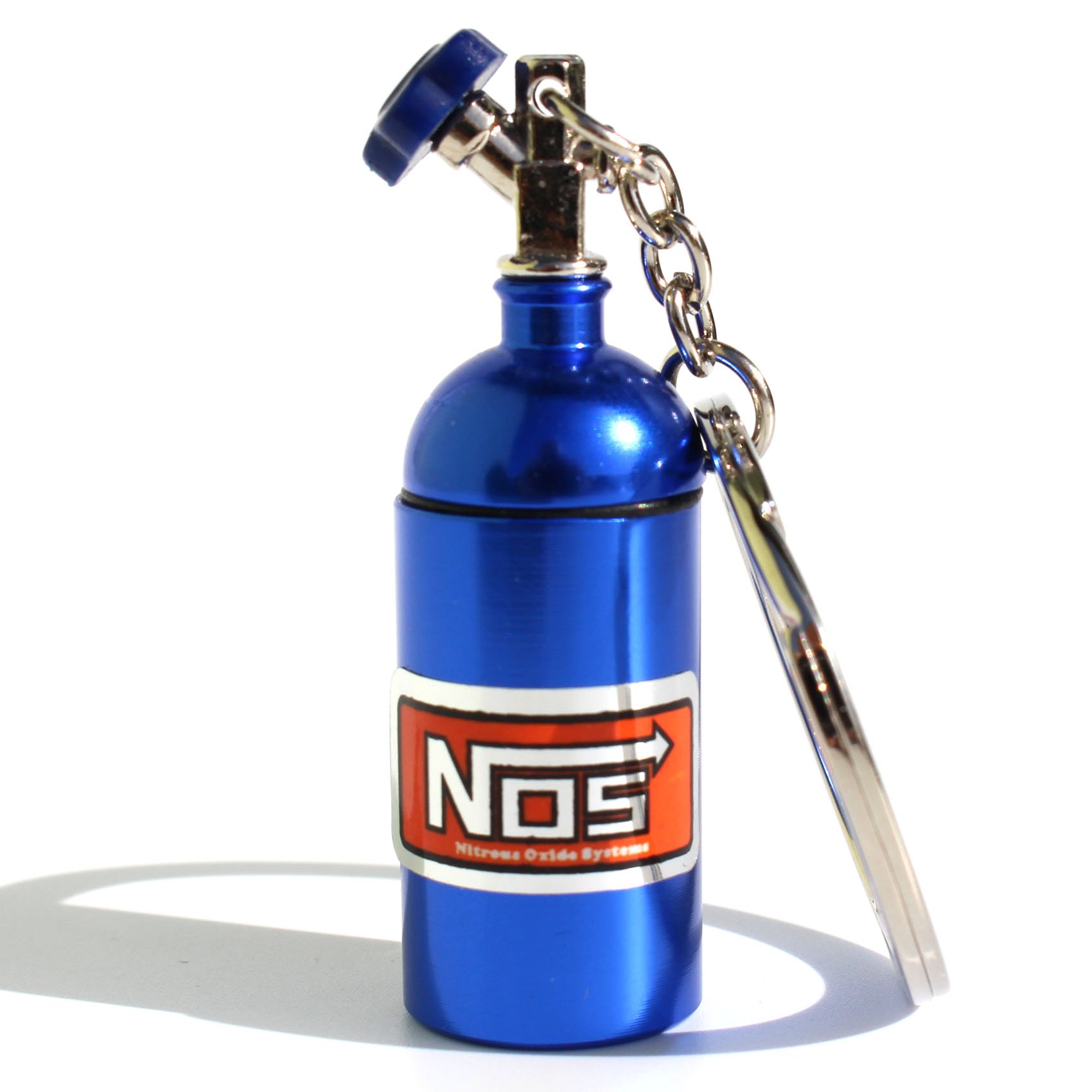 VmG-Store Mini NOS Nitrogen Oxide Bottle for Key Fob Unscrewable Lid (Blue)