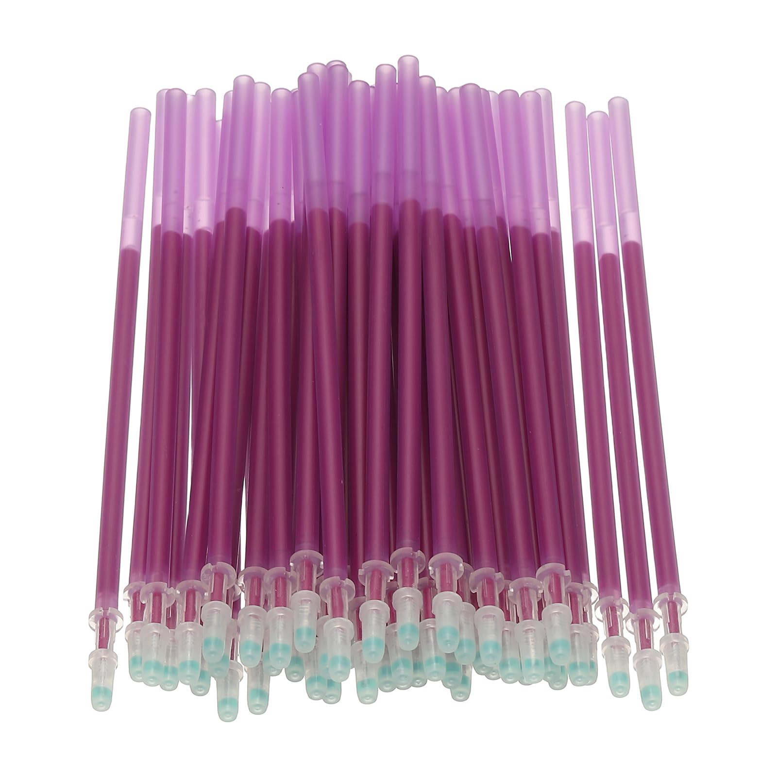 PATIKIL 48 Pcs Erasable Gel Pens Refills, 0.5mm Heat Erasable Pens Refills for Fabric Disappearing Ink Fabric Marking Pen for Sewing Quilting Writing, Purple Ink