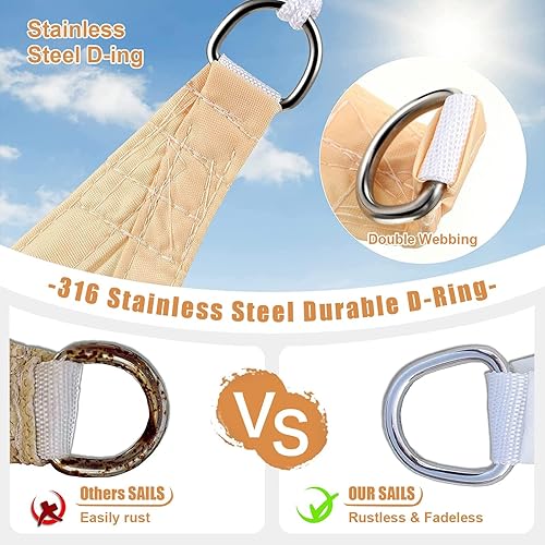 Miniatura 4 de Toldo LED impermeable de 10 x 11.5 pies, LED integrado, 8 modos de parpadeo, 98% de protección UV, adecuado para patio, jardín, estacionamiento