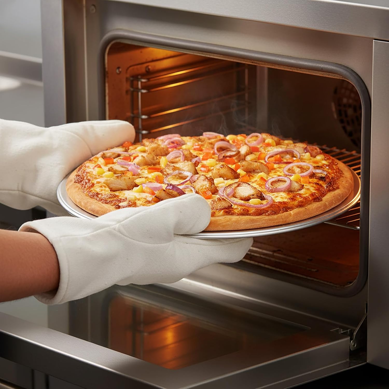 3 Pcs 12 Inch Pizza Screen, Aluminum Non-Stick Perforated Pizza Pan with Mesh Design for Oven Baking and Grilling, Dishwasher and Microwave Safe (12 Inch)​