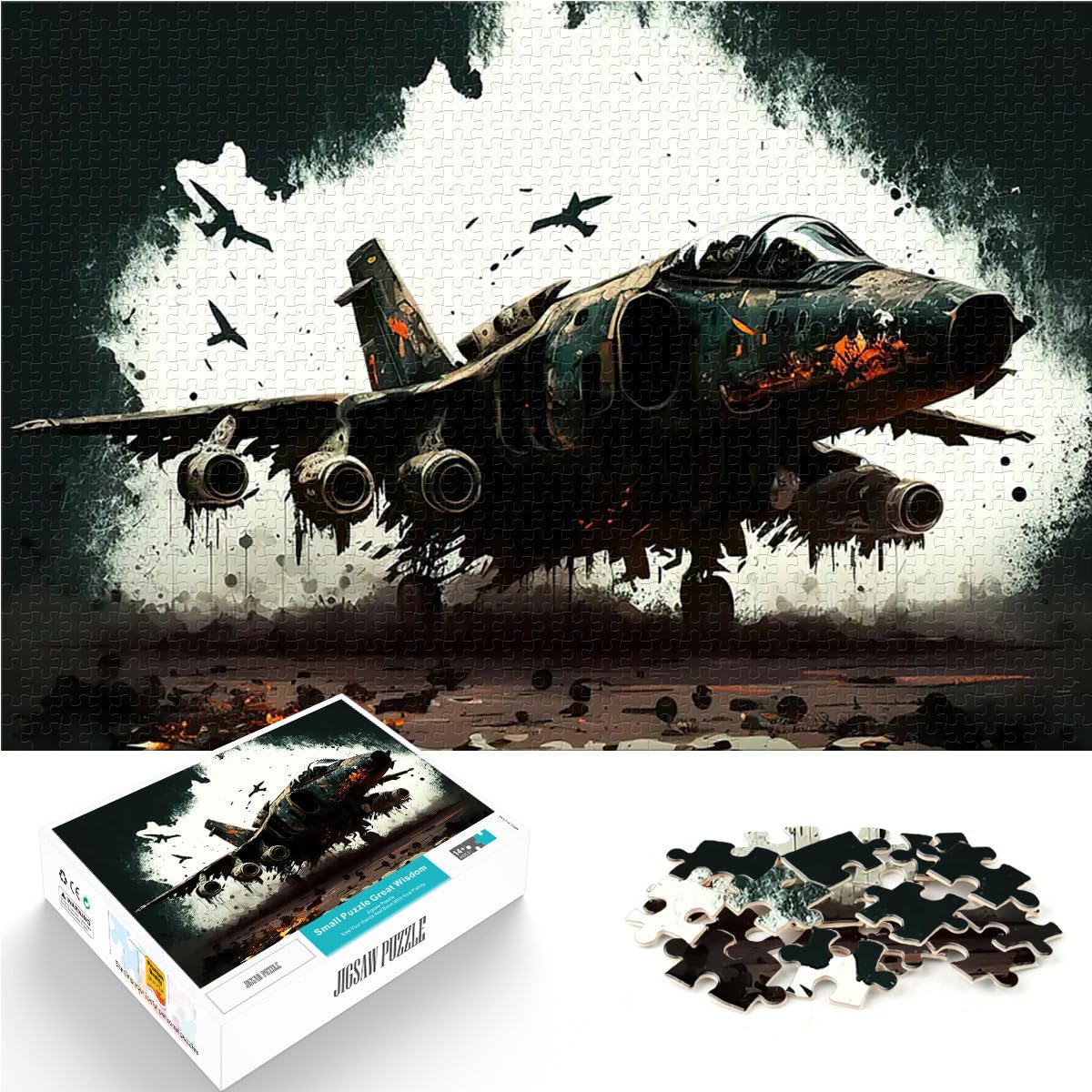 1000 Piece Jigsaw Puzzles for Adults War plane Spielspielzeug als Familiengeschenk einzigartiges Herausforderungsspiel52x38cm — image 1