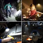 Lepro Lampe de tente compacte avec crochets à clips, portable LED Lumières de tente suspendues avec 3 Lighting Modes, Ampoules de camping variables pour ouragan Randonnée d'urgence en plein air et en intérieur, Batteries incluses