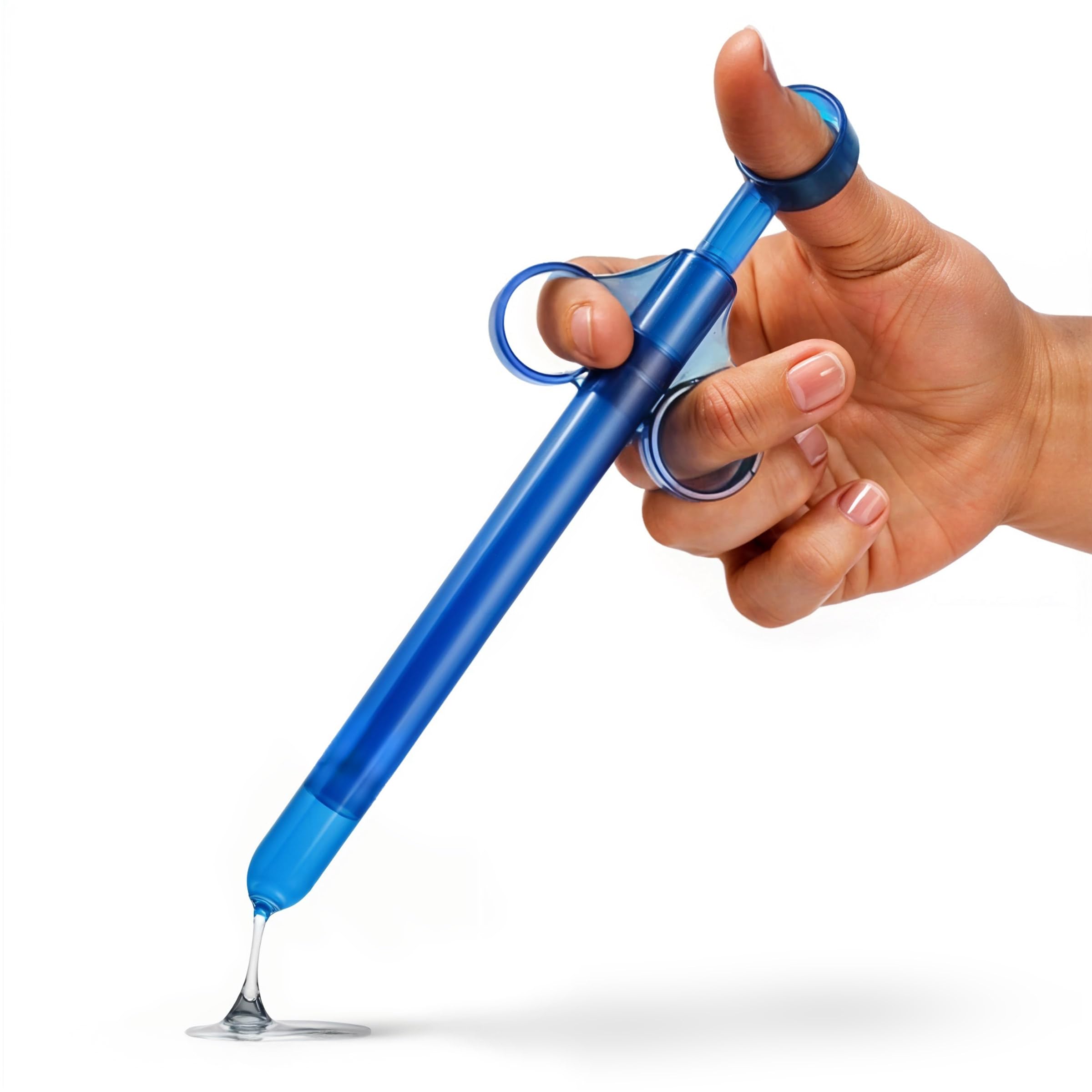 Cleanstream XL Lubricant Launcher, One Hand Use, Smooth Tube for Easy Inserting, Syringe, Toy Friendly, Cap Included to Prevent Leakage, Unscented, Blue, 1 Count