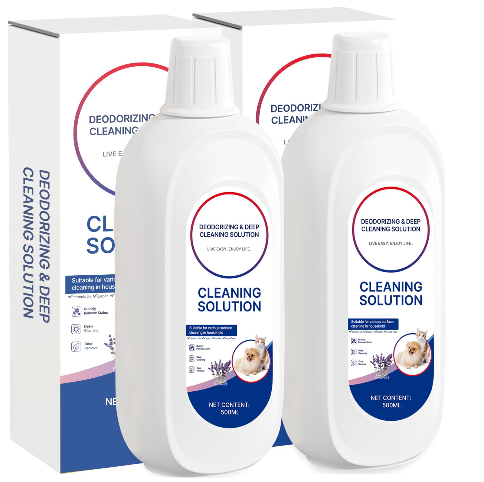 Photo 1 of 2 Packs Floor Cleaner Lavender Scent Compatible with Tineco Cleaning Solution Rifill Deep Cleaning for Tineco Vacuum Mop Solution, for iFloor Series & Floor One Cleaner Solution, Residue & Streak Free
