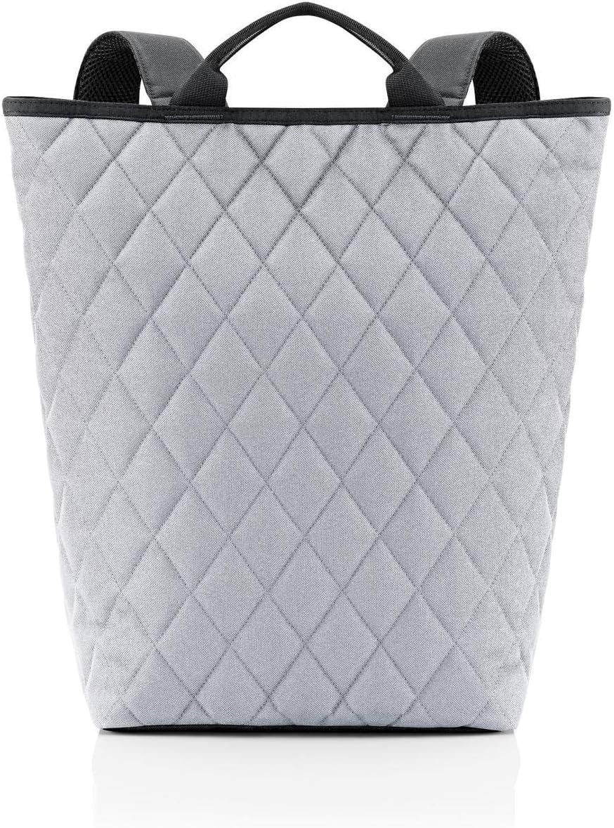 Reisenthel Shopper Backpack Bag, Rhombus Light Grey, Standard Size, Rhombus Light Grey, One Size