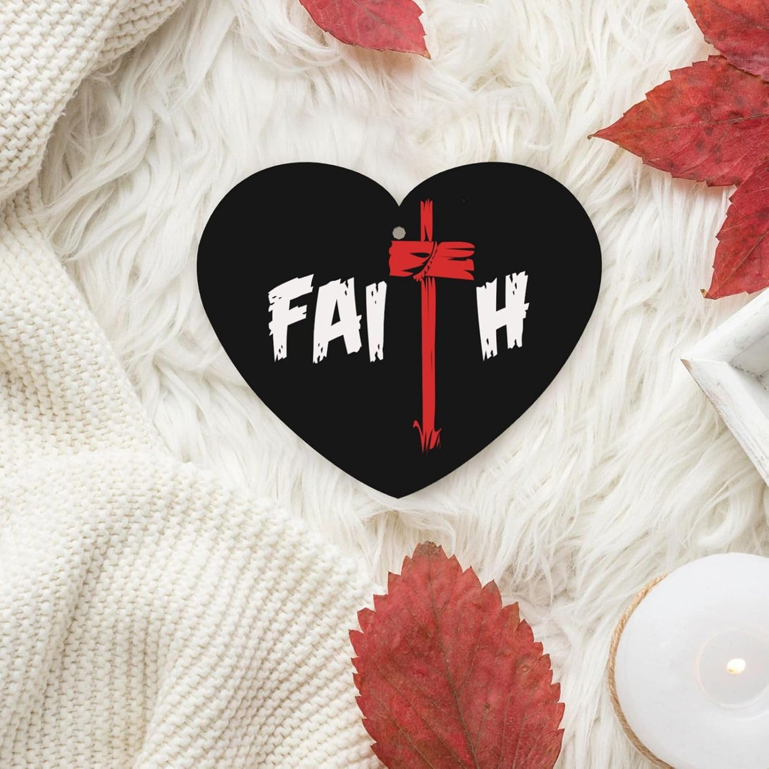 100 PCS Jesus Christian Religious Cross Faith Car Air Fresheners Cards Set, Multi-Pack Scented Cards, Long-Lasting Auto Fragrance Cards for Vehicle, Home & Office Heart Shape
