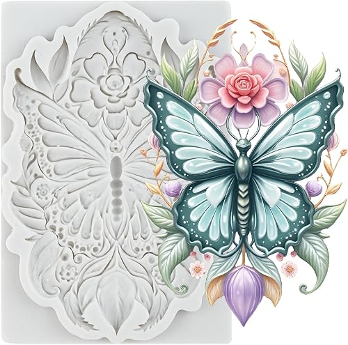 Miniatura 9 de Moldes de silicona de mariposa para fondant de mariposa para decoración de pasteles de caramelo de chocolate, decoración de cupcakes, pasta de goma