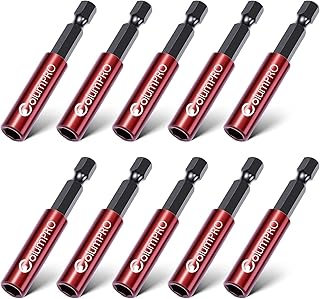 10PCS 1/4" Strong Magnetic Extension Bit Holder,Hex Shank S2 Steel Magnetic,Screwdriver Extension,Quick-Change Hex Shank Set