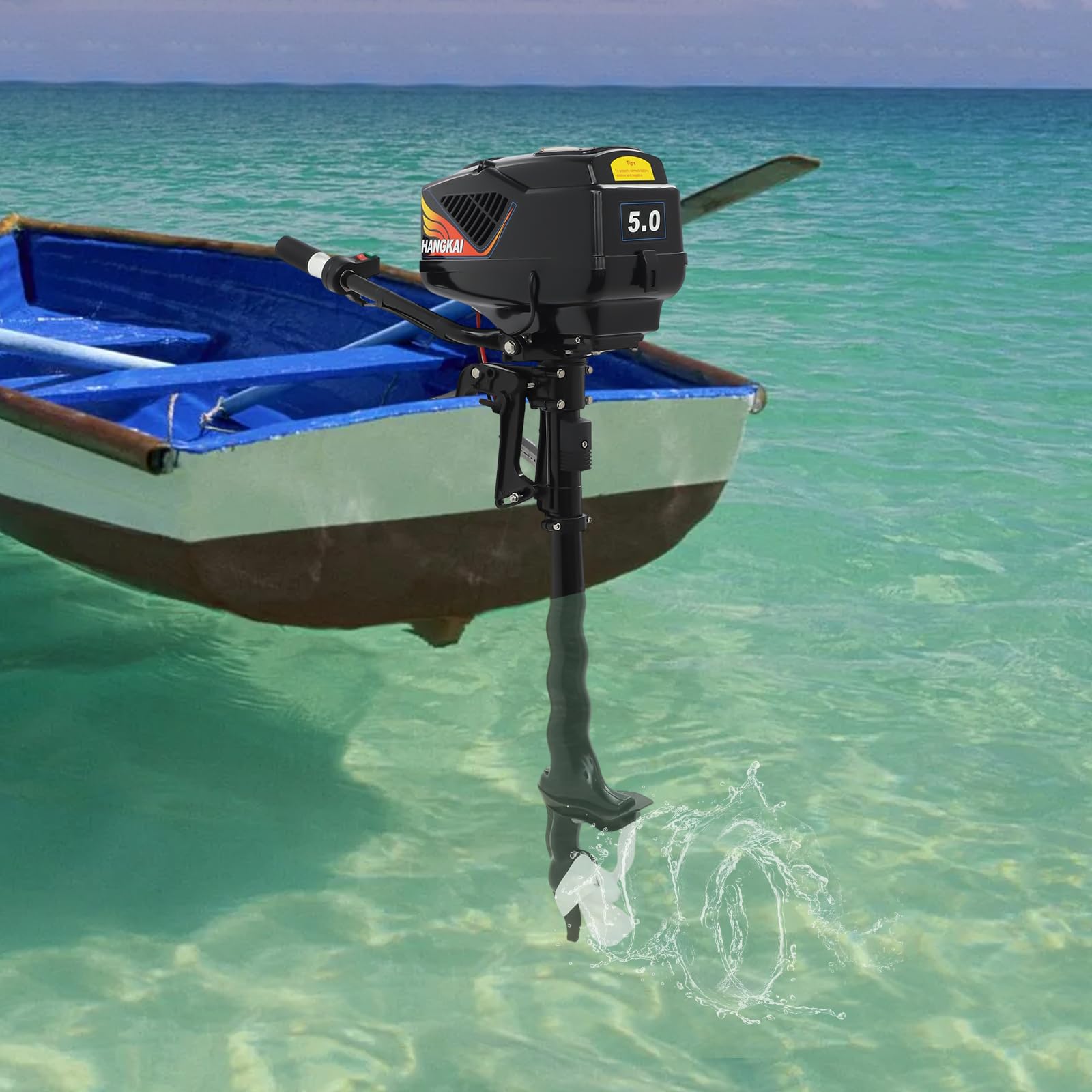 Motor fueraborda eléctrico de 48 V 1200 W, motor eléctrico fueraborda, empuje de 800 kg, 3000 rpm, motor de trolling silencioso, altura ajustable, 10 km/h, velocidad variable continua para barco de