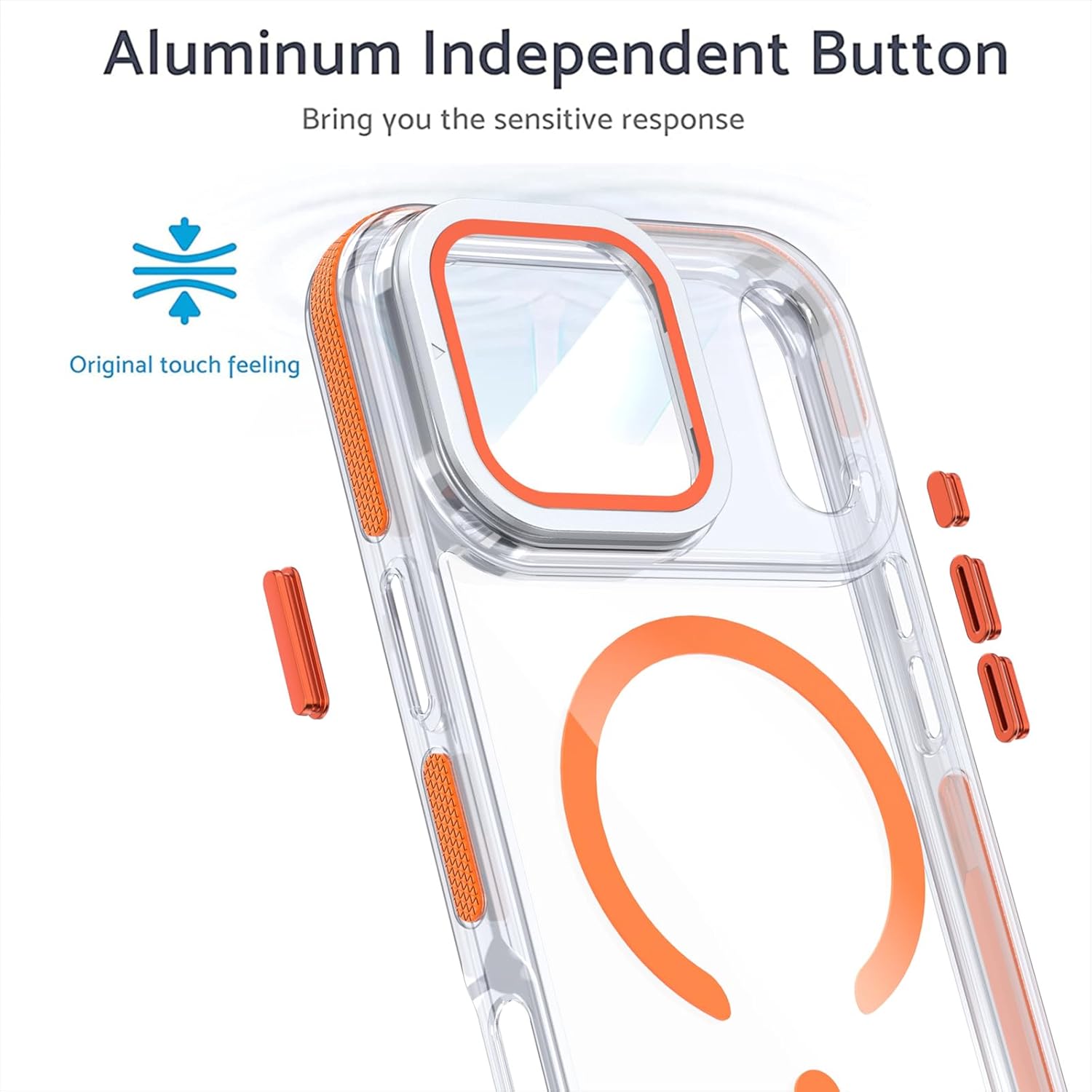 for iPhone 17 Pro Max Magnetic Clear Case, MagSafe Compatible, Kickstand & Lens Protection, Soft Shockproof Bumper, Non-Yellowing Cover with Wrist Lanyard