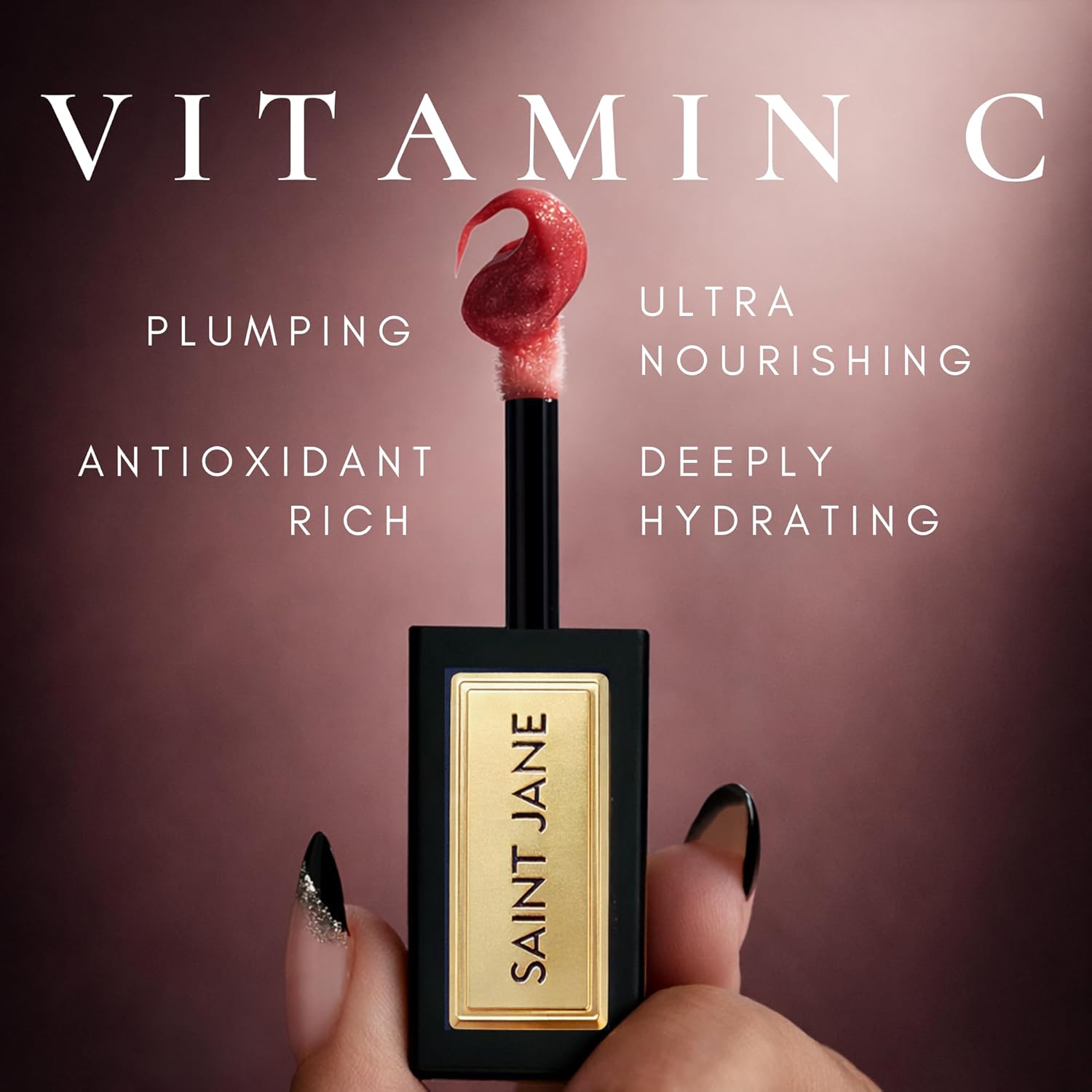 SAINT JANE - Luxury Lip Oil | Luxury, Floral-Infused, Clean Skincare (Calm, 0.15 oz | 4.5 ml)