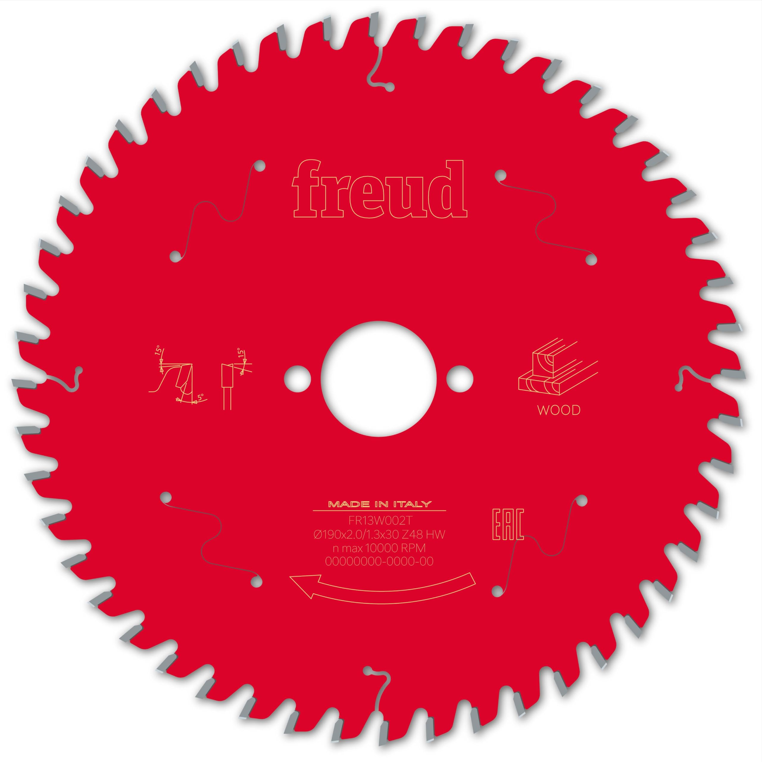 Freud Wood Table Saw Blade 190mm x 30mm 48T Corded