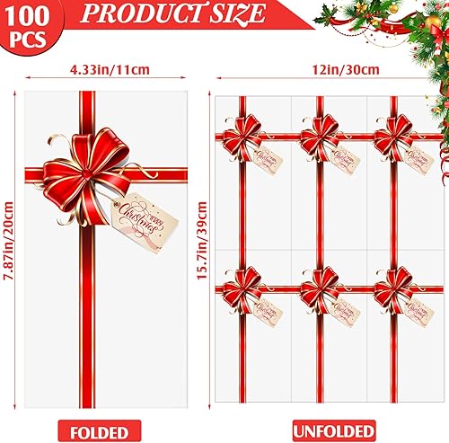 Miniatura 8 de Servilletas de papel de Navidad, caja de regalo, toallas de invitados de Navidad, desechables, nudo de lazo, servilletas de Feliz Navidad para