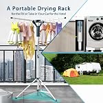 JAUREE Séchoir à vêtements sur trépied pliable pour intérieur, séchoir portable et réglable en hauteur, économiseur d'espace avec 20 pinces