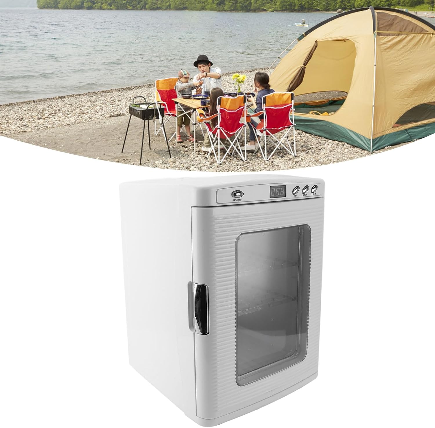 Mini Fridge, 25 Liter/3 Layers Portable Cooler and Warmer Personal Refrigerator for Skin Care, Cosmetics, Beverage, Food,Great for Office, Car(US Plug 110V)