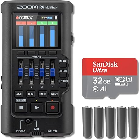 Zoom R4 MultiTrak 32-Bit Float Digital Recorder and USB Audio Interface with...