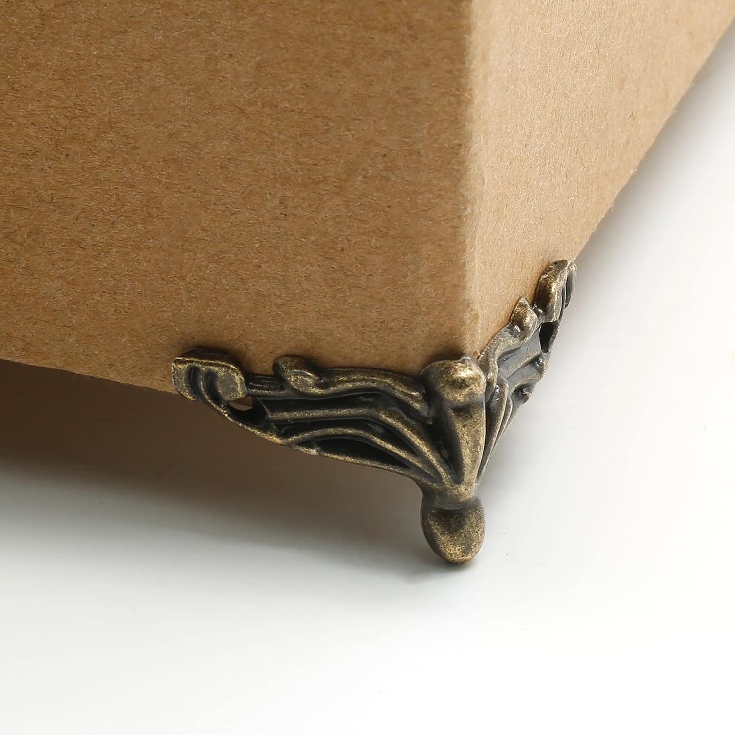 Zorfeter 24 Pcs Antique Brass Box Legs, Style1, Bronze image 4