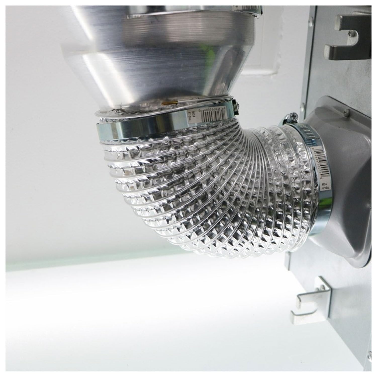 Condotto Flessibile in Alluminio, Condotto di Ventilazione Flessibile in Alluminio for Cappa aspirante da Bagno e Cucina, Lunghezze Multiple 80-300 mm(4m,200mm)