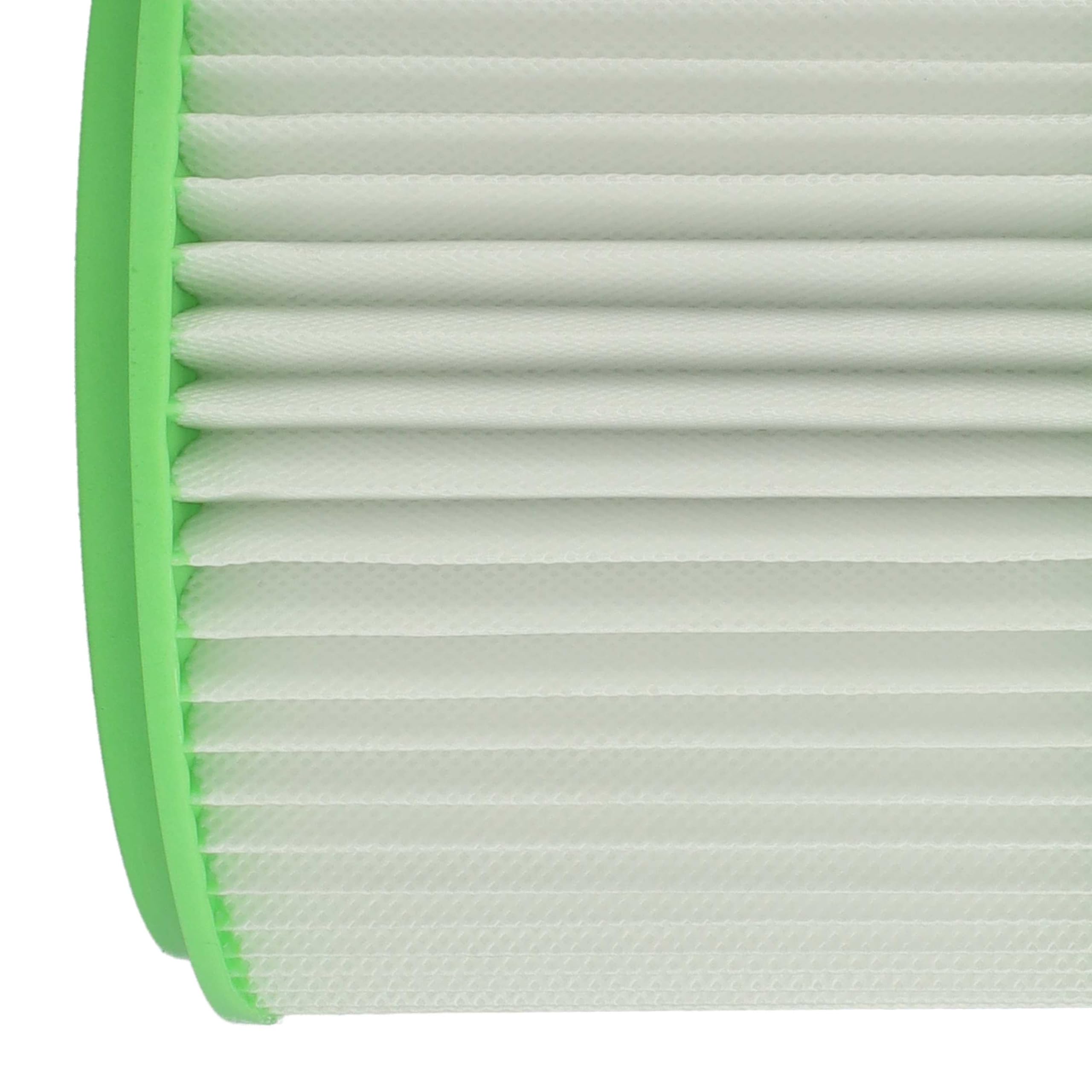 vhbw 3x filtro a pieghe piatte compatibile con Gisowatt ASS 20-35, ASS 20 35 Brico Phenix, ASS 35, ASS 20 aspirapolvere - bianco/verde