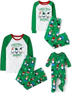 The Children's Place Family Matching Holiday Long Sleeve Pajama Sets, Fleece