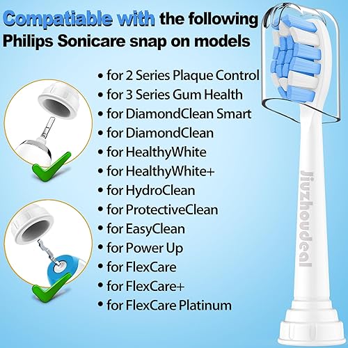 Miniatura 9 de Cabezales de repuesto para cepillos de dientes Phillips Sonicare C2 compatibles con Philips Sonicare ProtectiveClean 4100 5100 6100 y otros mangos