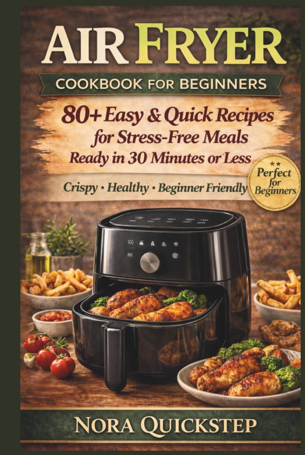 Air Fryer Cookbook for Beginners: 80+ Easy & Quick Recipes for Stress-Free Meals Ready in 30 Minutes or Less