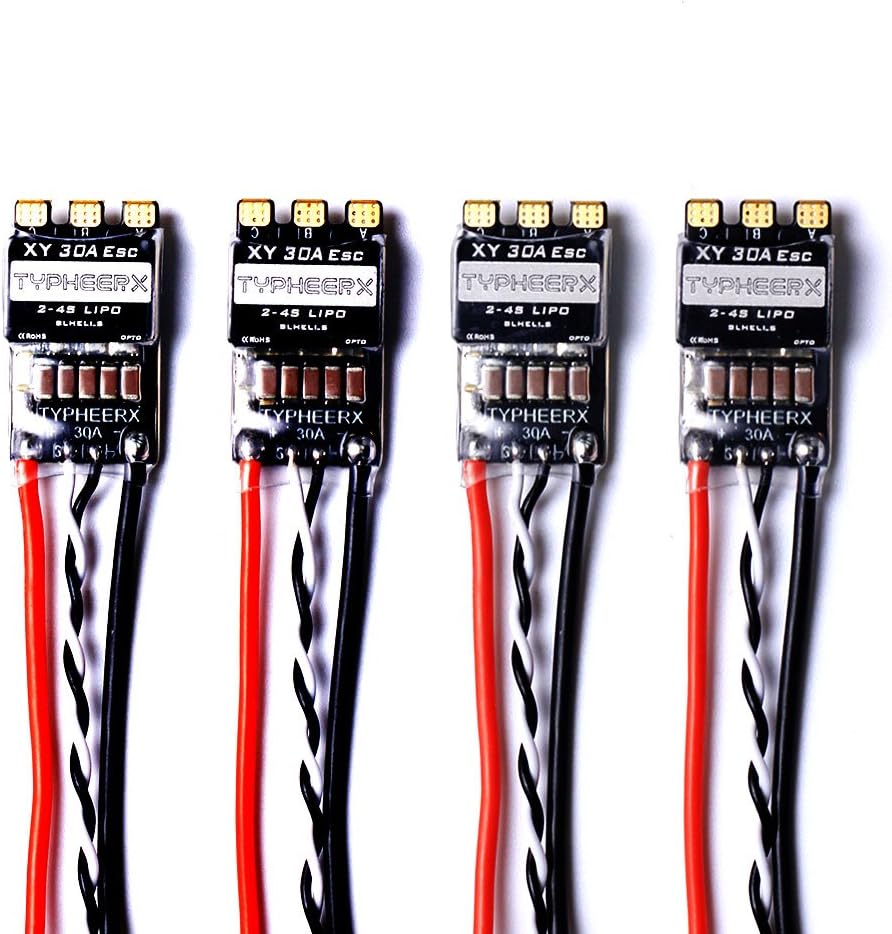 TYPHEERX 30A Esc XY30A 30amp BLHeli_S ESC Electronic Speed Controller 3-4S Brushless for FPV RC model Multicopter Quadcopter 4pcs