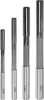 uxcell Chucking Reamer Set Lathe Machine Reamer Straight Flute Milling Cutter High Speed Steel H7 Tolerance (6mm 8mm 10mm 12mm) 4pcs