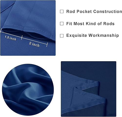 Miniatura 6 de Merryfeel Paneles de cortina de ventana para dormitorio, cortina de oscurecimiento de habitación para sala de estar, 30 pulgadas de ancho x 84