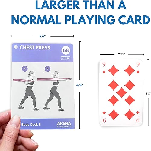 Miniatura 8 de Arena Strength Tarjetas de entrenamiento - Baraja de entrenamiento instruccional para entrenamientos de banda de glúteos, guía de fitness para