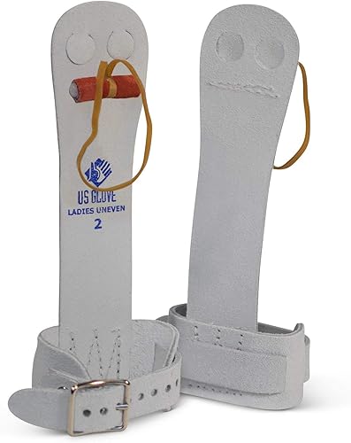 US Glove - Calleras de gimnasia para barras asimétricas para mujeres, agarres de cuero, gancho y bucle, tamaño 00 (5 38"), fabricadas en EE. UU