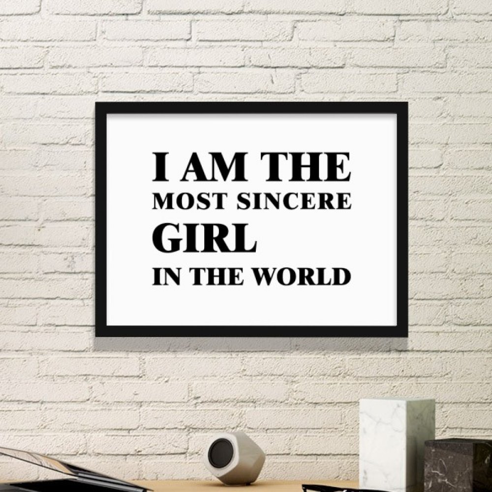 Cadeaux originaux cadre art prints fille sincere noir pour surprendre vos proches