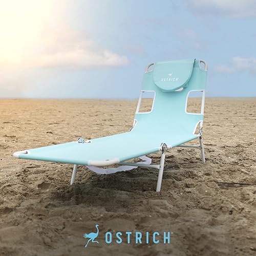 Miniatura 2 de Ostrich - Silla tumbona de playa para adultos con orificio para la cara, versátil, plegable, para piscina exterior, tomar el sol y leer en el